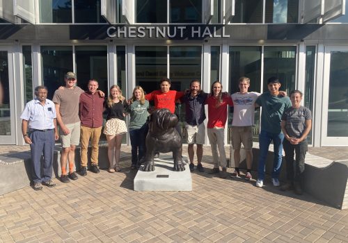 in front of chestnut hall